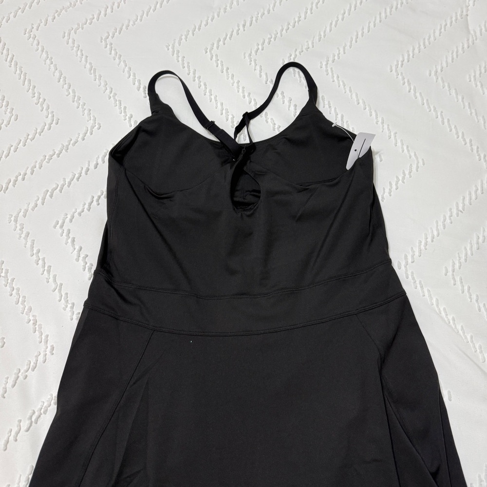 Black Sleeveless Golf Dress with Built in Bra and Shorts, Size Medium